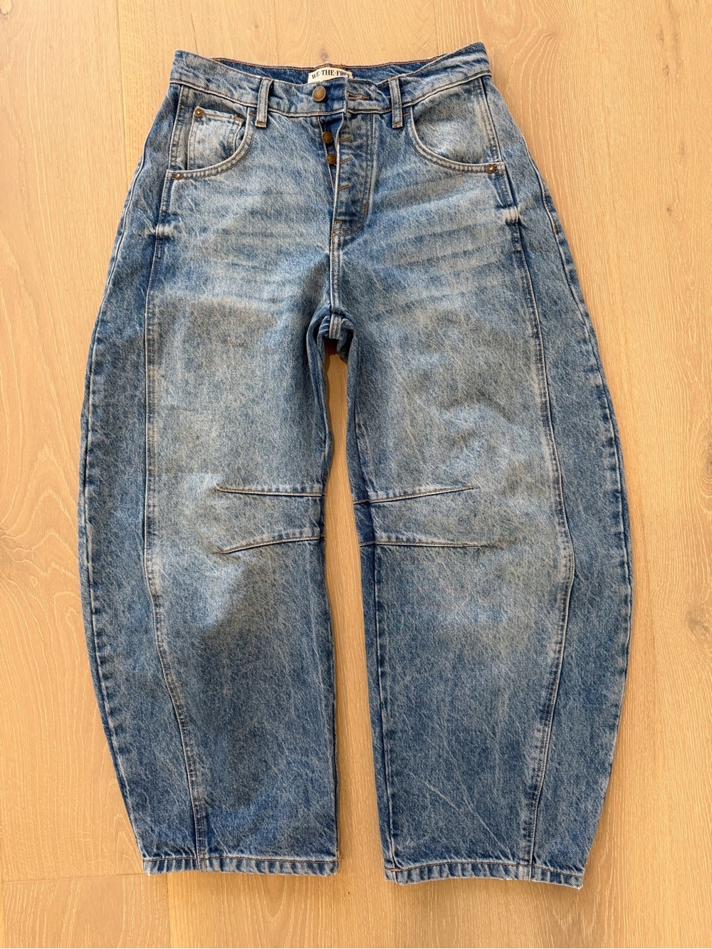 Free People Barrel Jeans